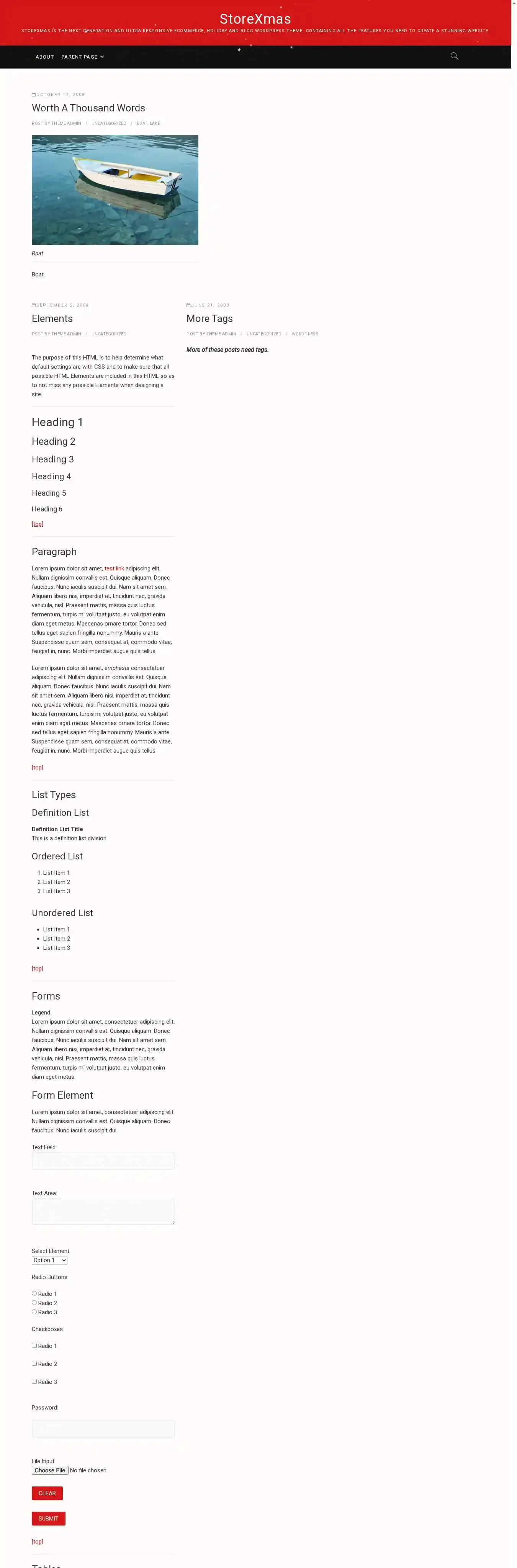 StoreXmas home page on desktop