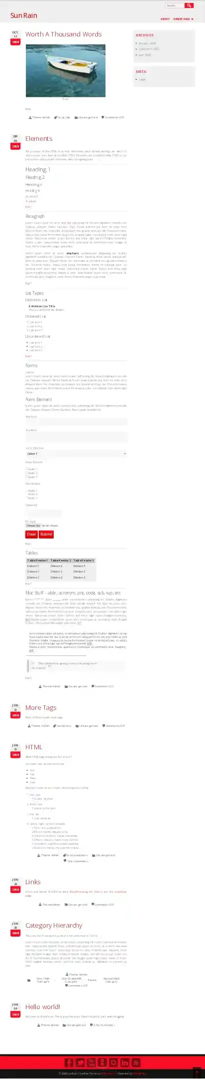 SunRain home page on mobile