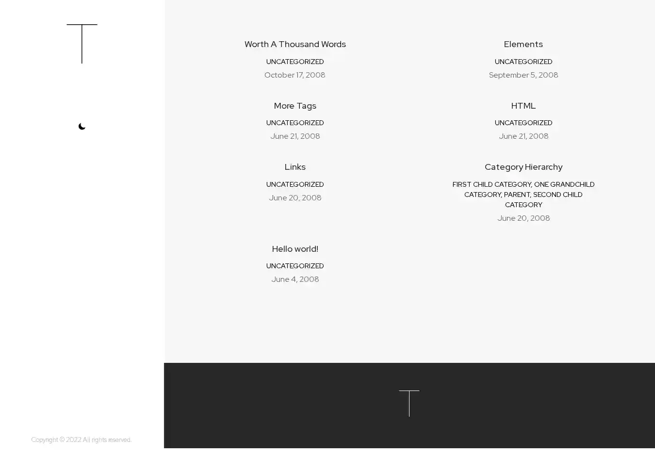 Tamal Portfolio home page on desktop