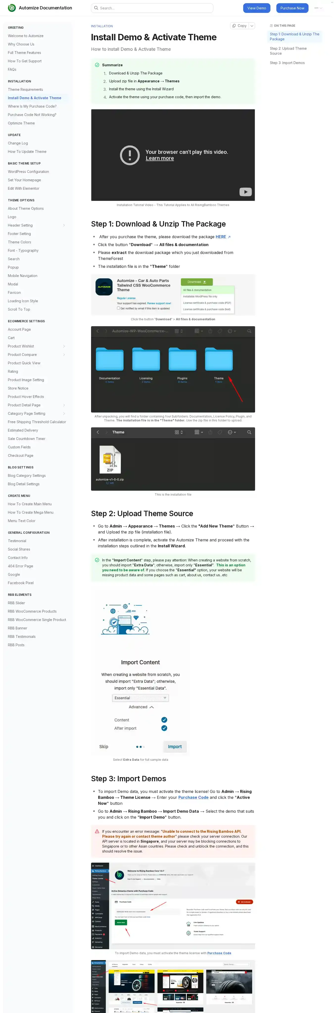 Automize home page on desktop