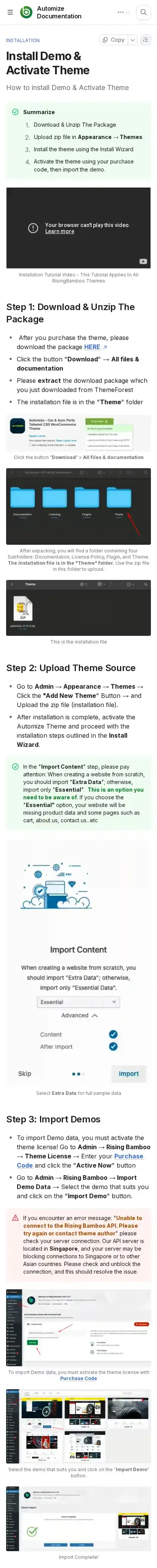 Automize home page on mobile