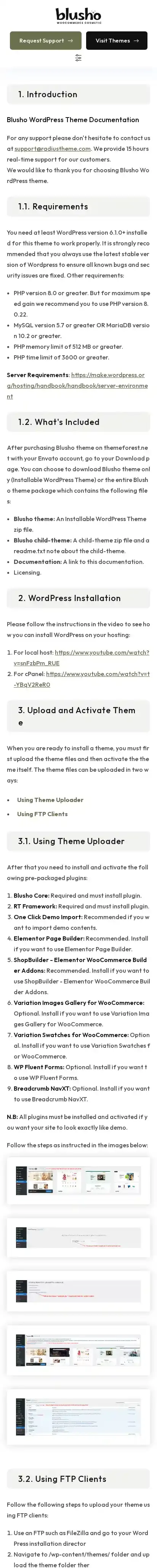 Blusho home page on mobile