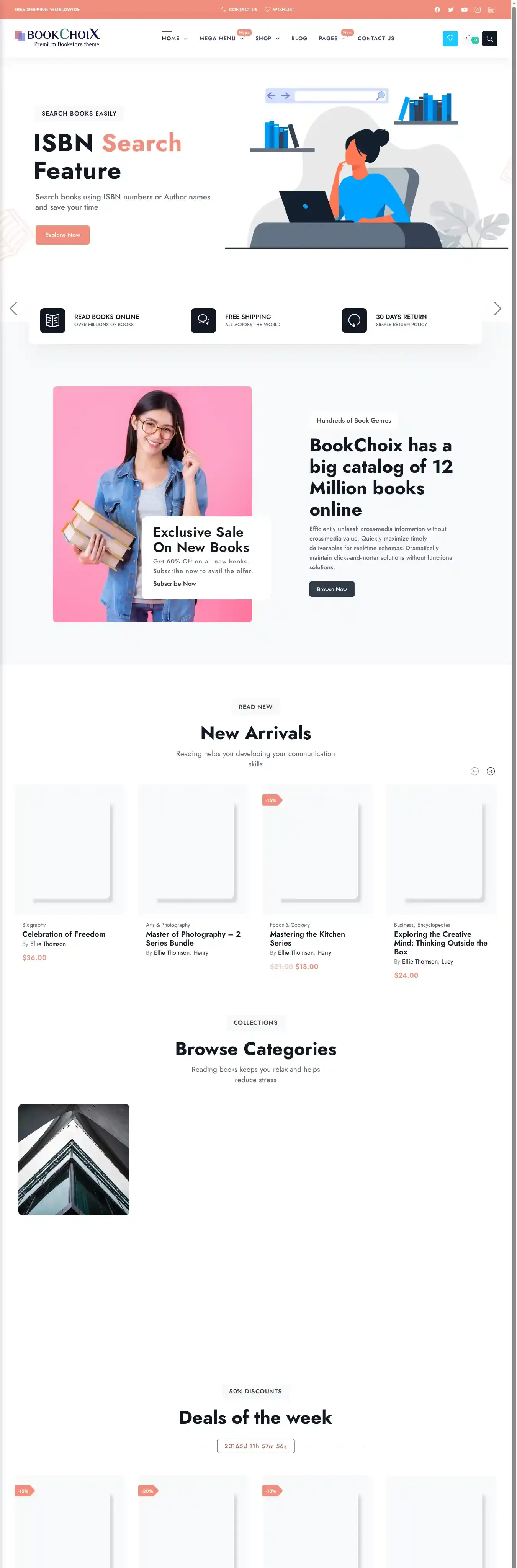 Choix home page on desktop