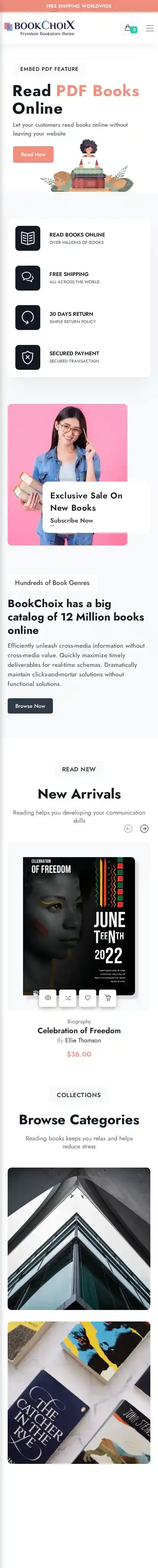 Choix home page on mobile