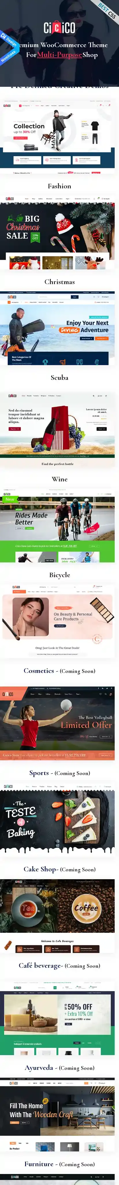 Cicico home page on mobile