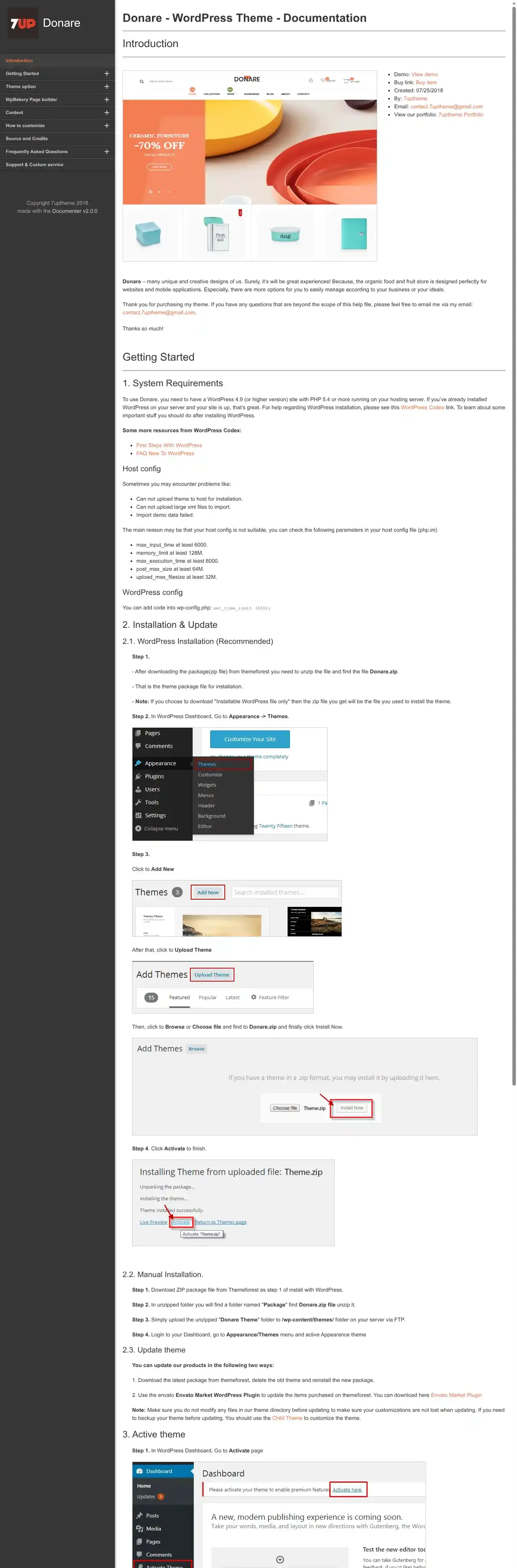 Donare home page on desktop