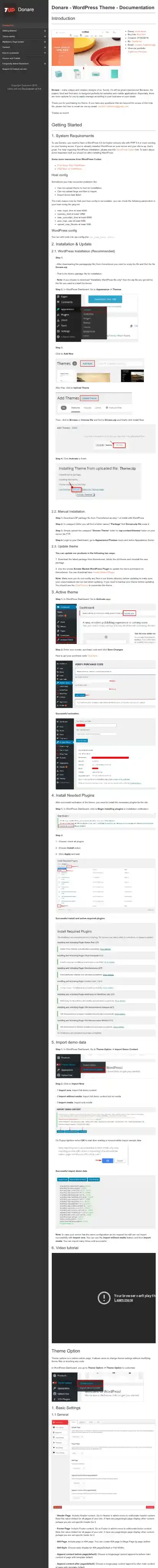 Donare home page on mobile