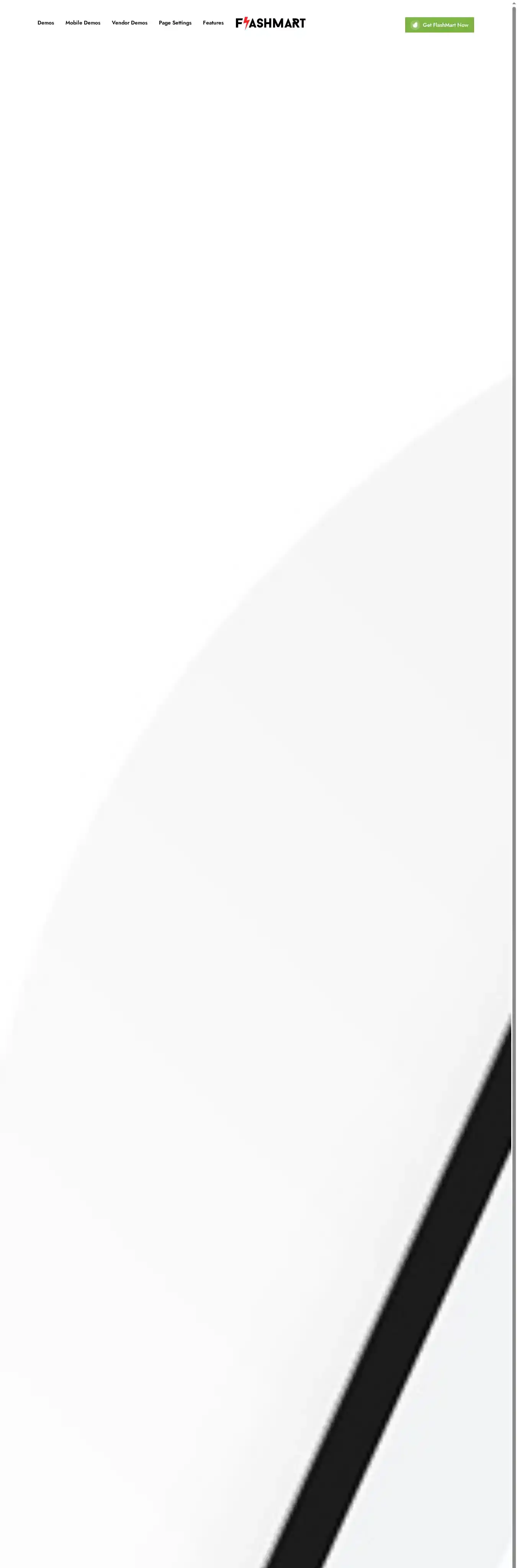 FlashMart home page on desktop