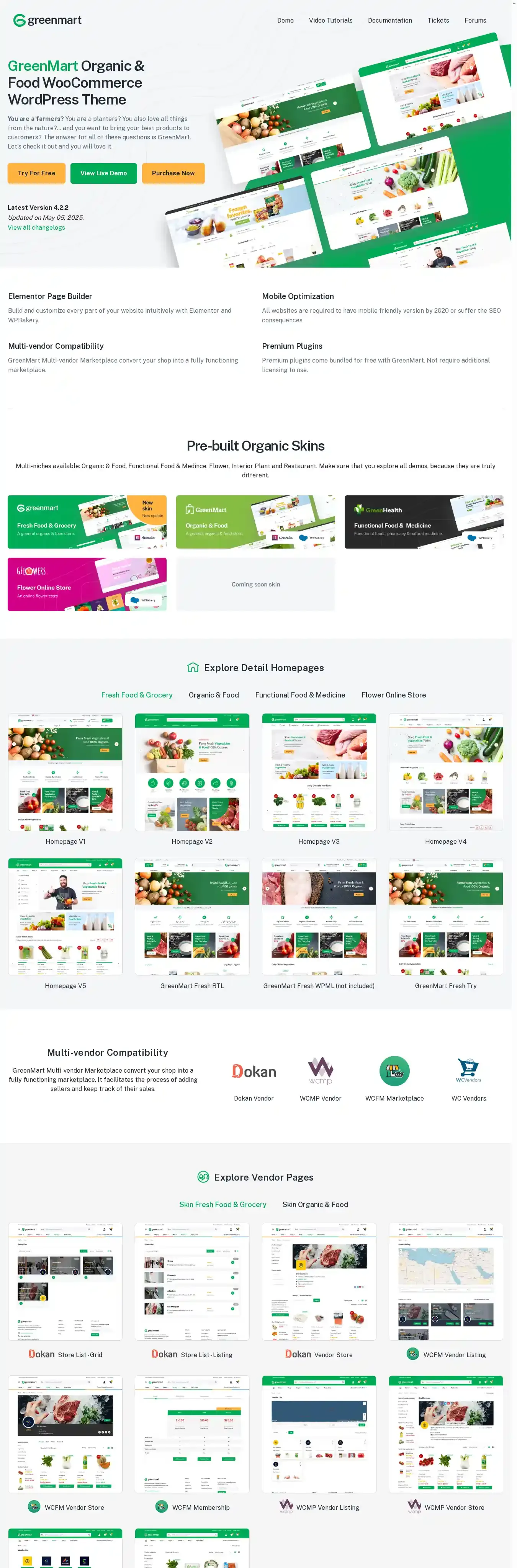 GreenMart home page on desktop