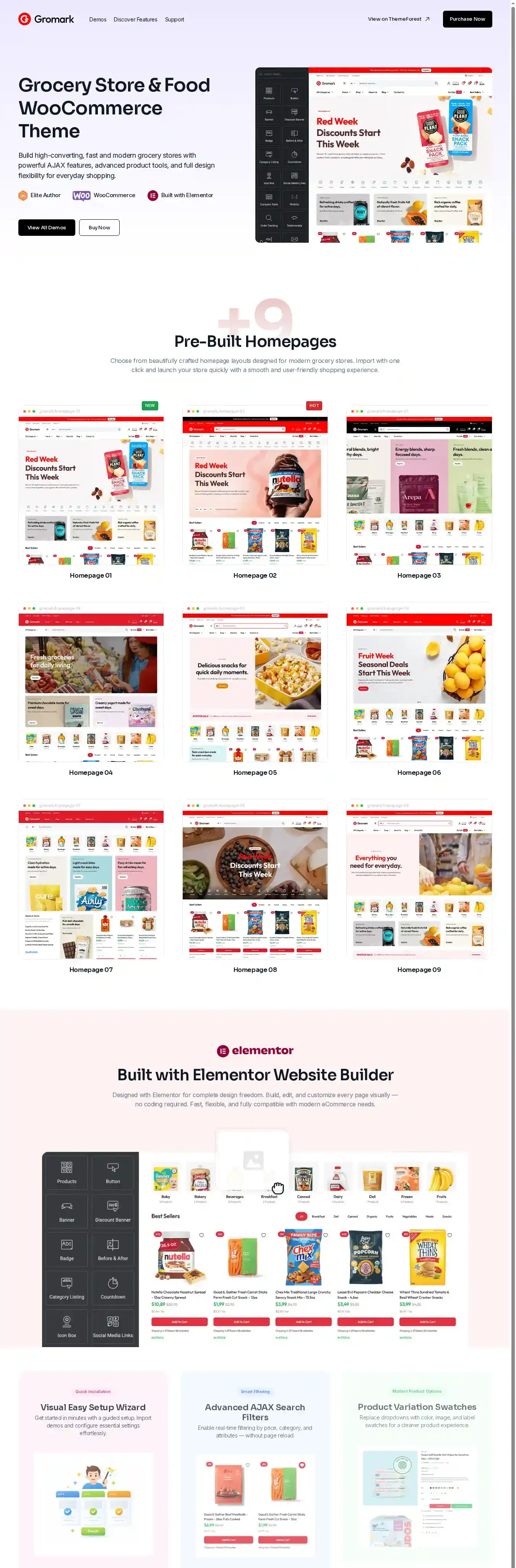 Gromark home page on desktop