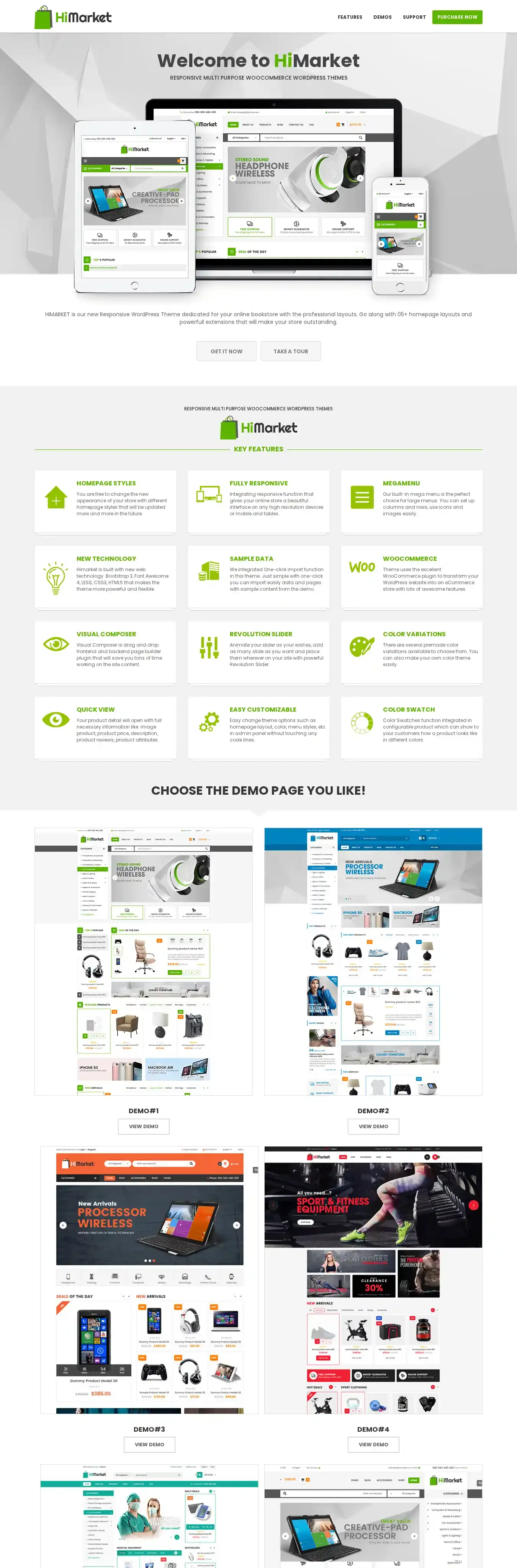 HiMarket home page on desktop