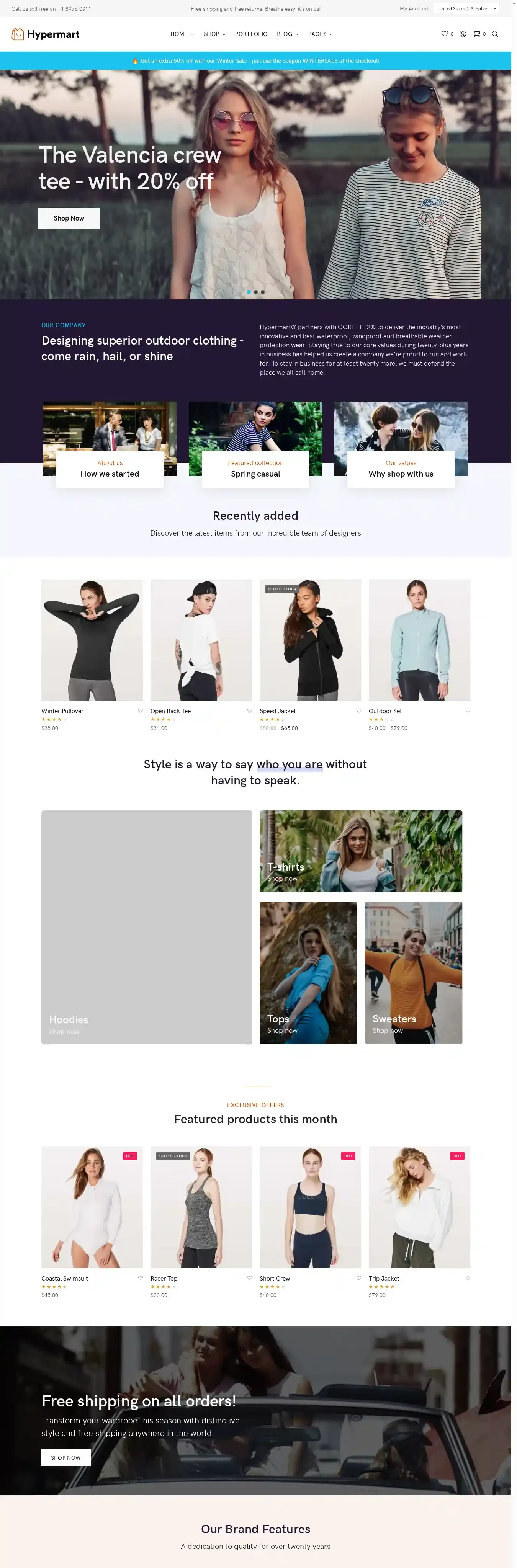 Hypermart home page on desktop
