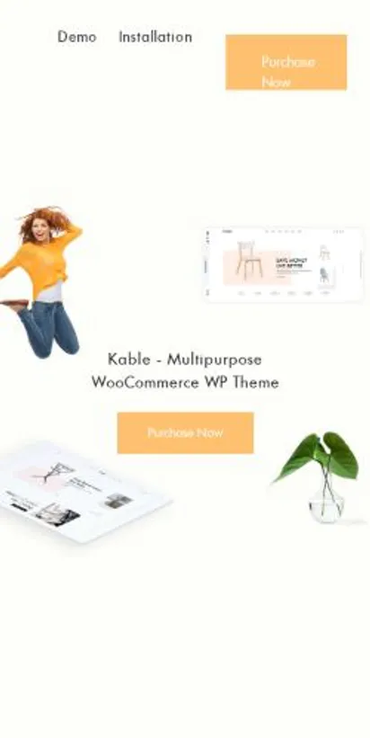 Kable home page on mobile