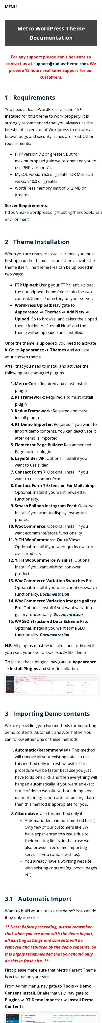 Metro home page on mobile