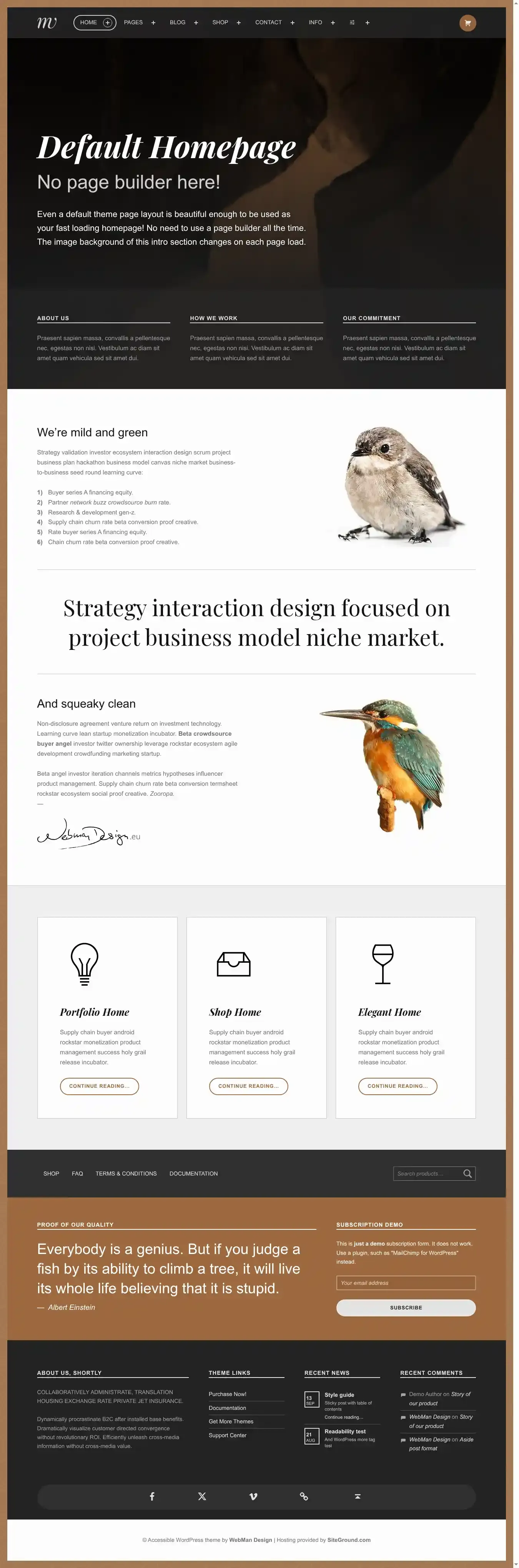Monument Valley home page on desktop