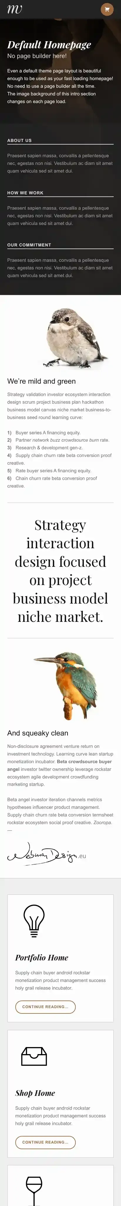 Monument Valley home page on mobile