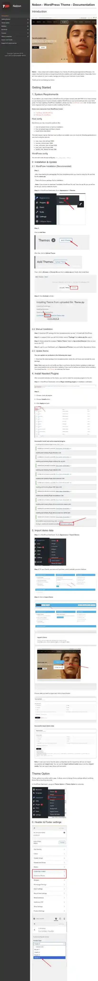 Nebon home page on mobile