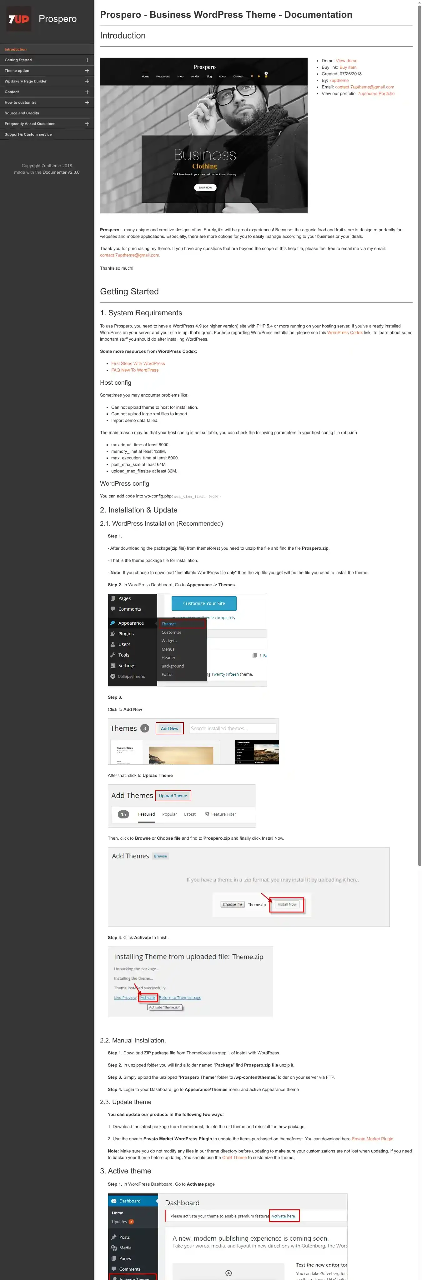 Prospero home page on desktop