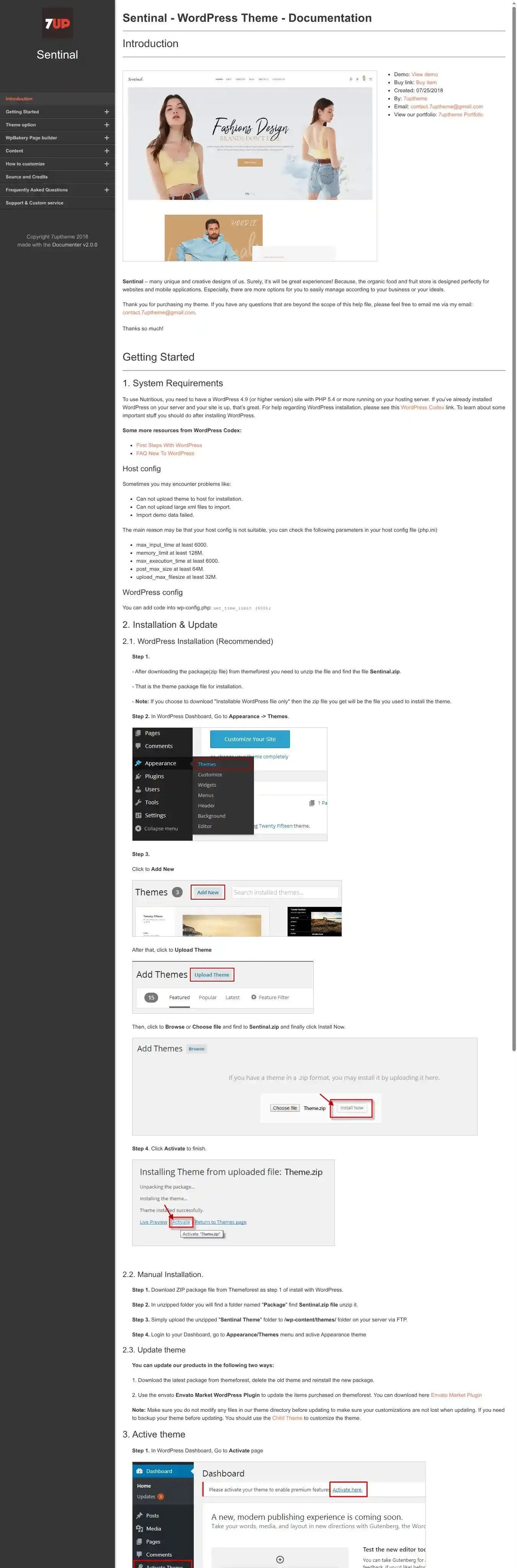 Sentinal home page on desktop