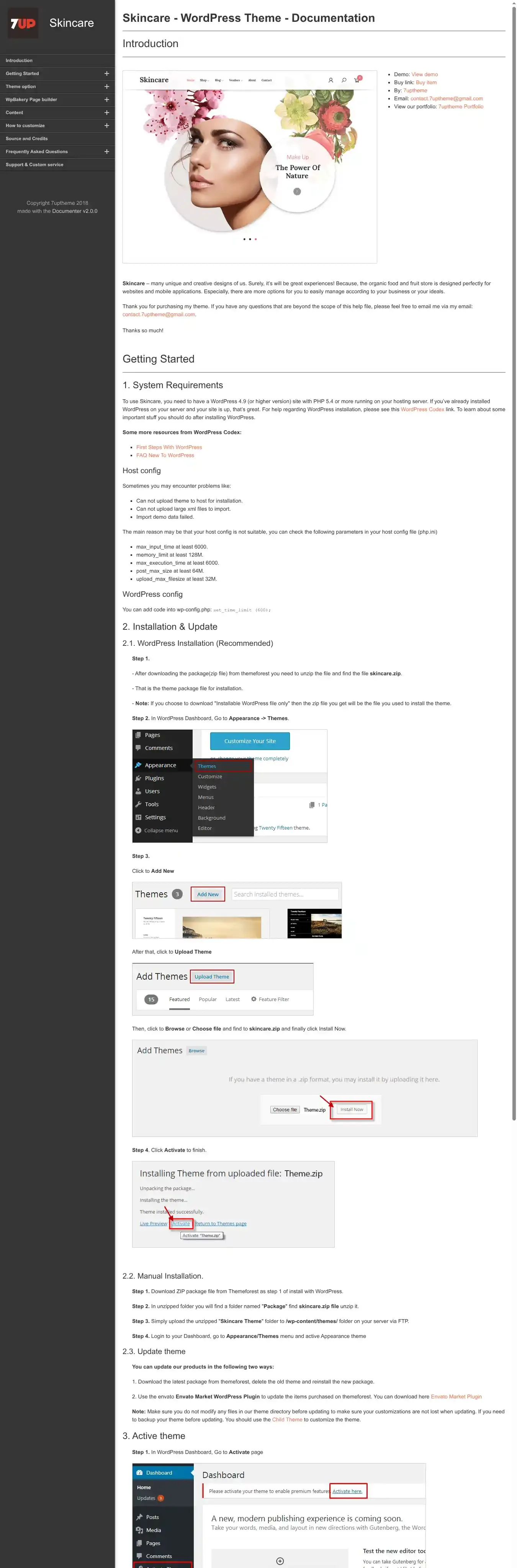 Skincare home page on desktop