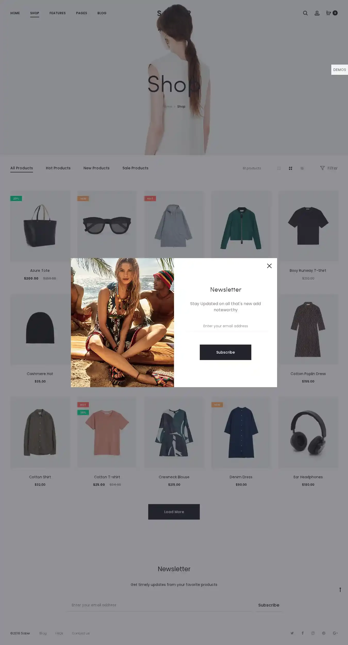 Sober home page on desktop