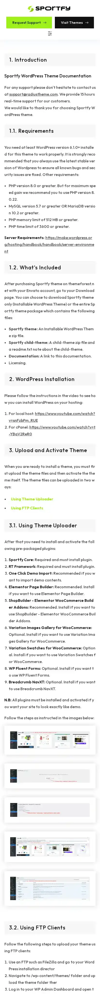 Sportfy home page on mobile