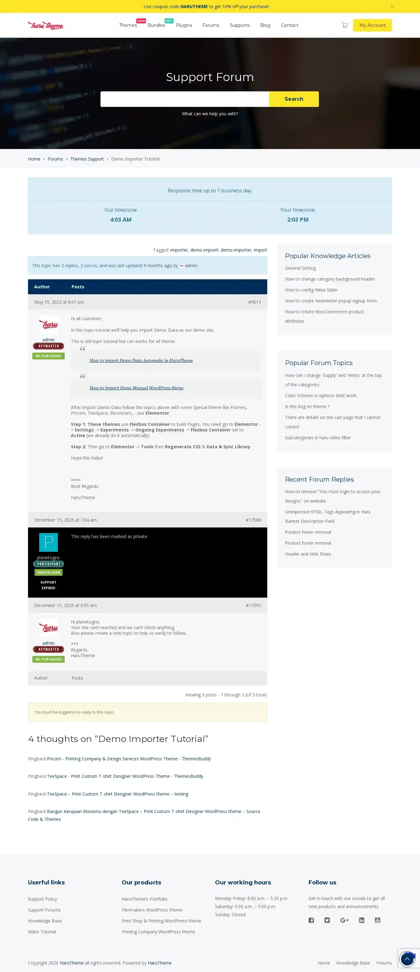 TeeSpace home page on desktop