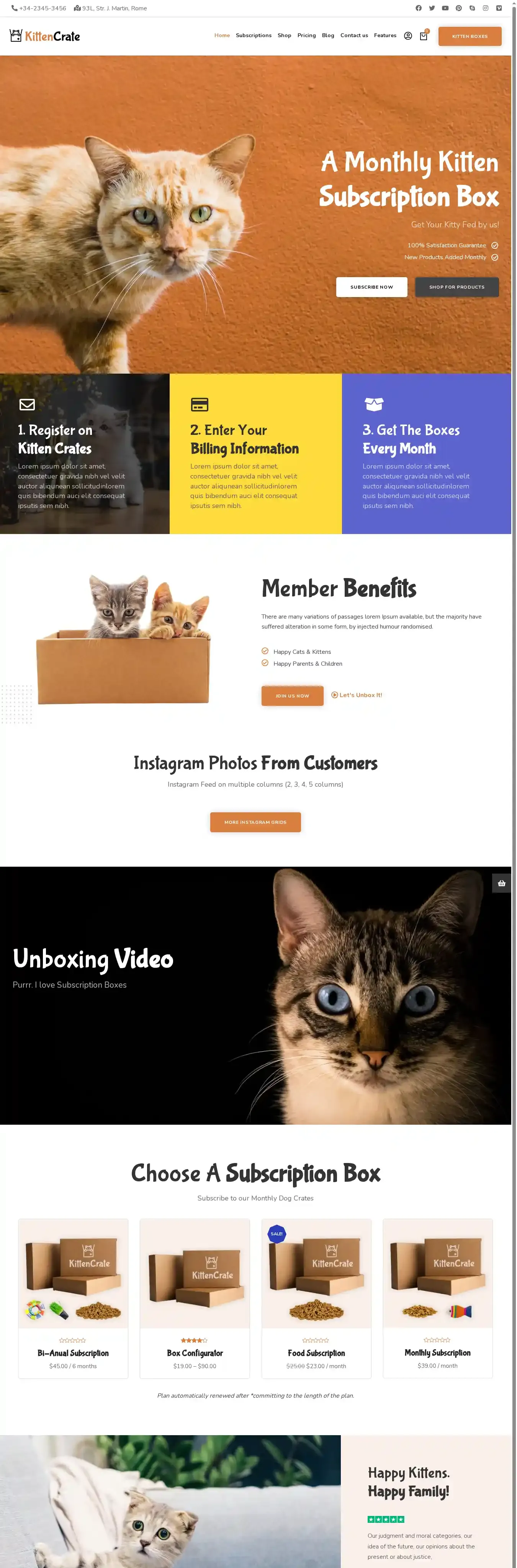 TheCrate home page on desktop