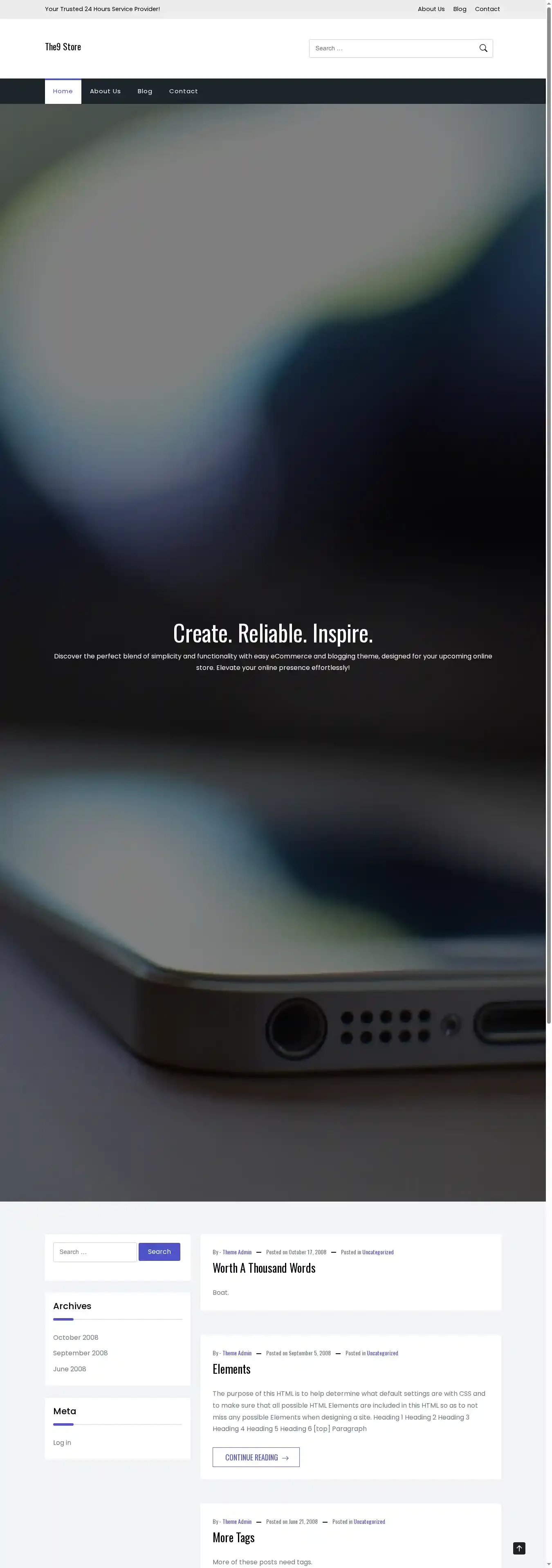 The9 Store home page on desktop