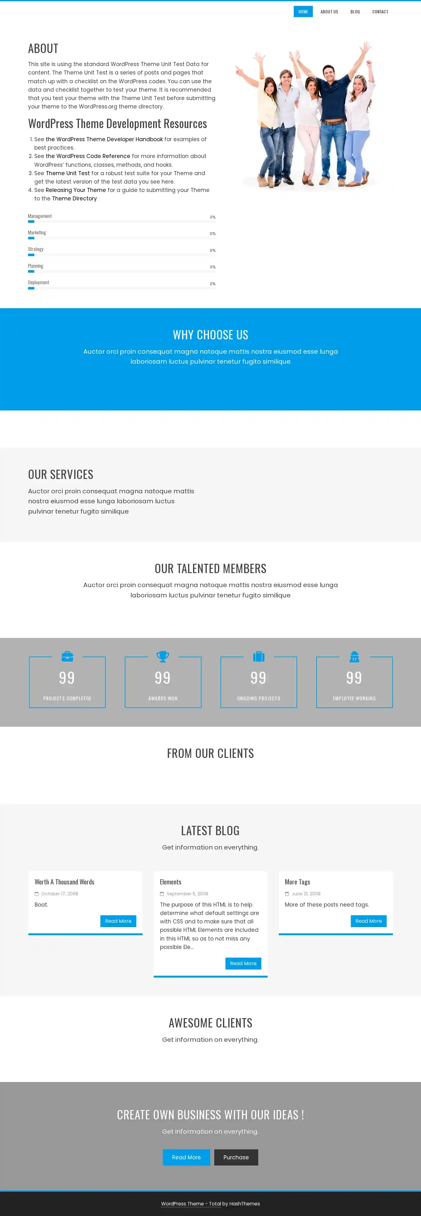 Total home page on desktop