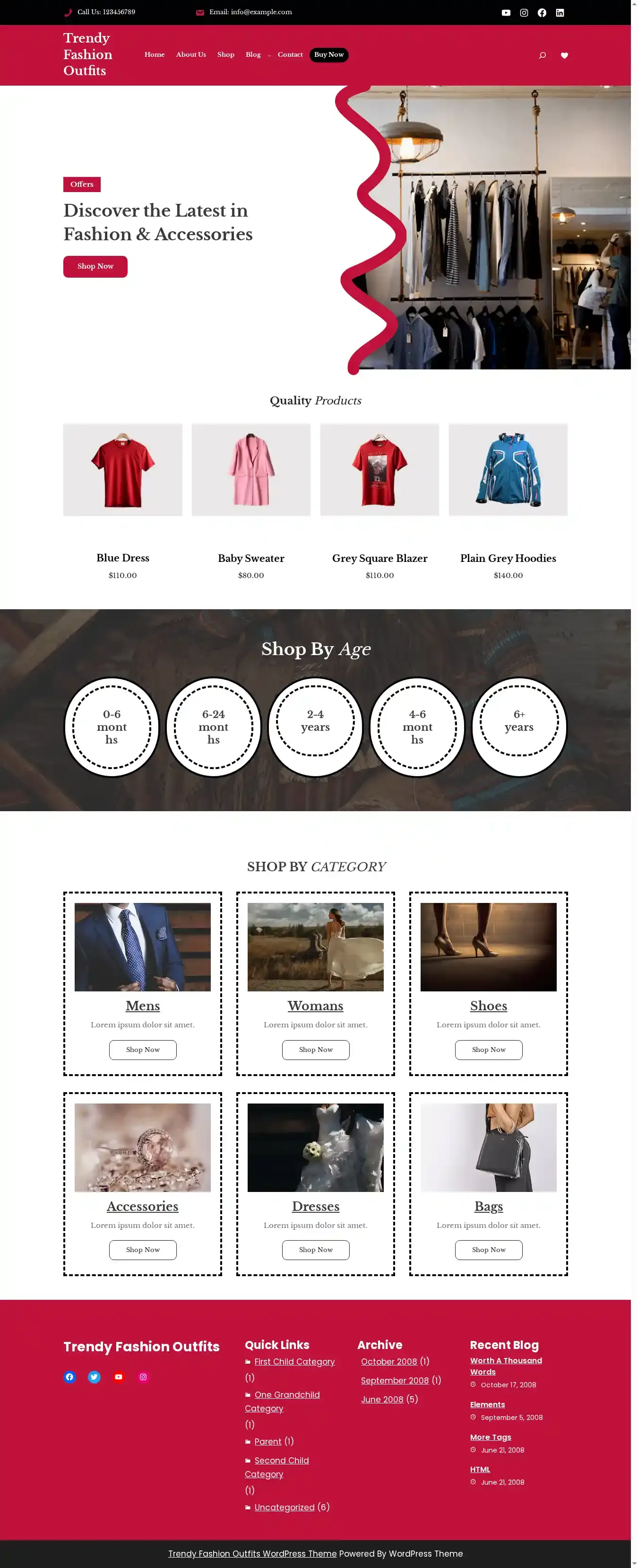 Trendy Fashion Outfits home page on desktop