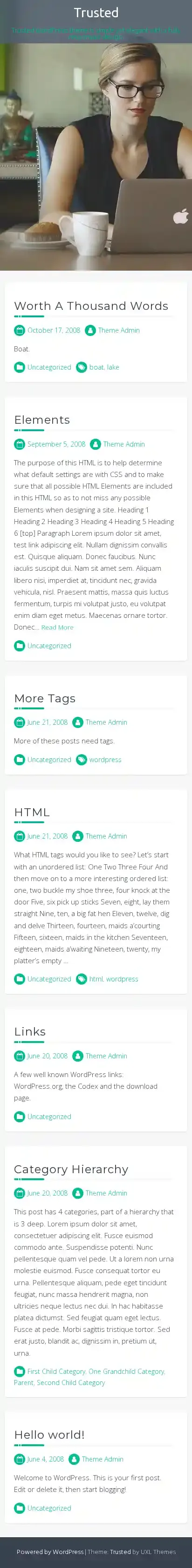 Trusted home page on mobile