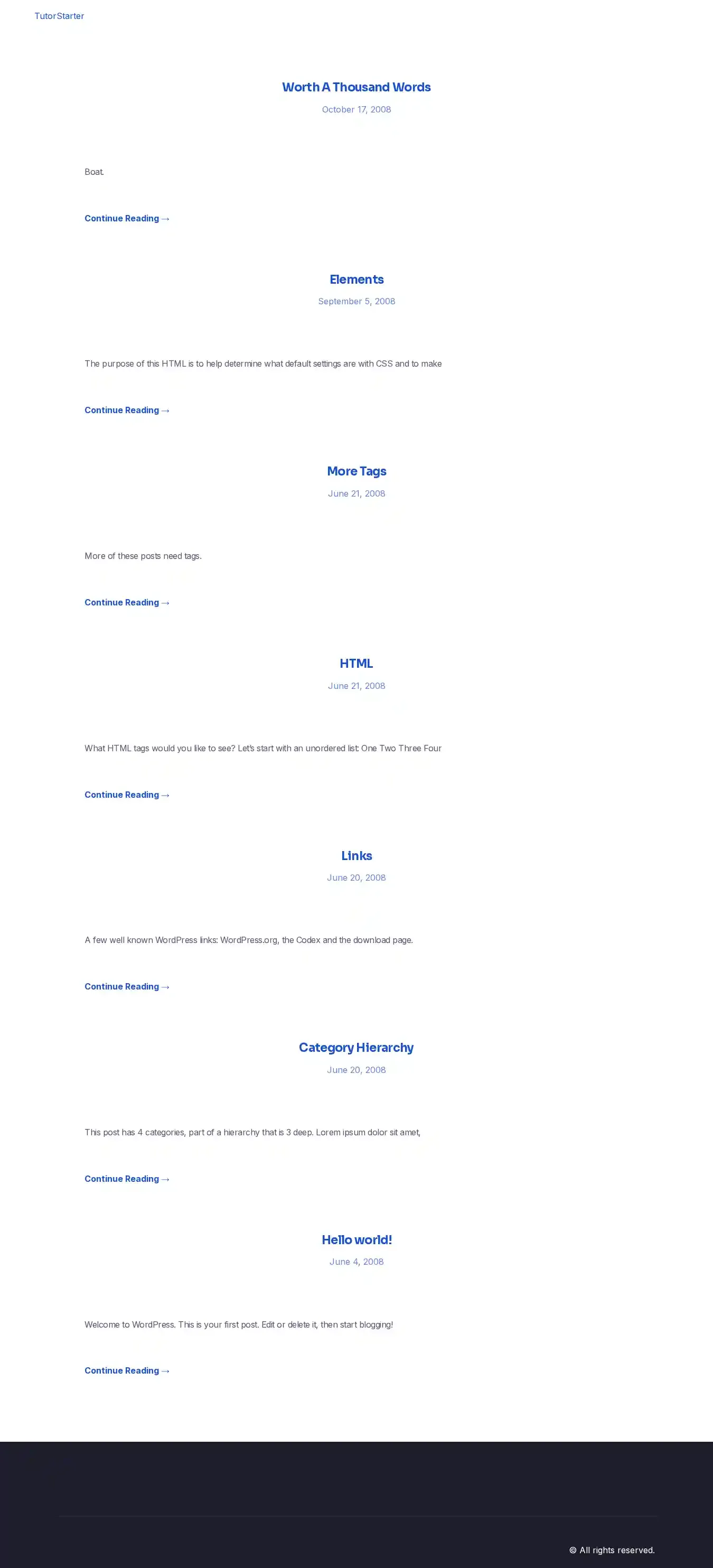 TutorStarter home page on desktop